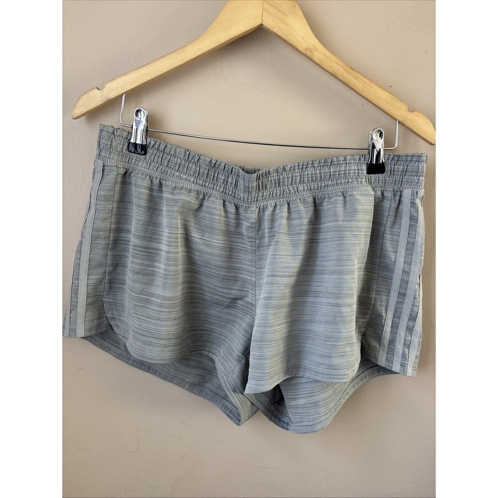 Adidas AeroReady Running Shorts Womens L Gray Athletic Active